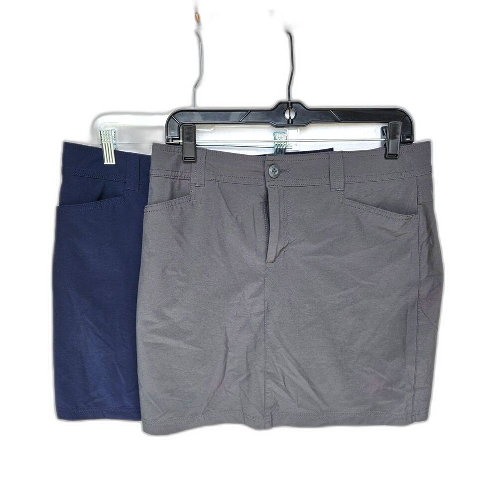 Bundle of Two Eddie Bauer Sport Skorts Blue Gray Athleisure Short Size 10/12